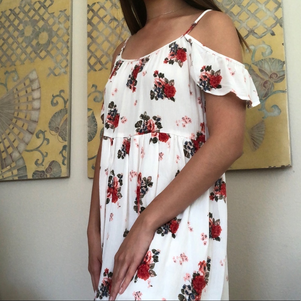 White floral dress